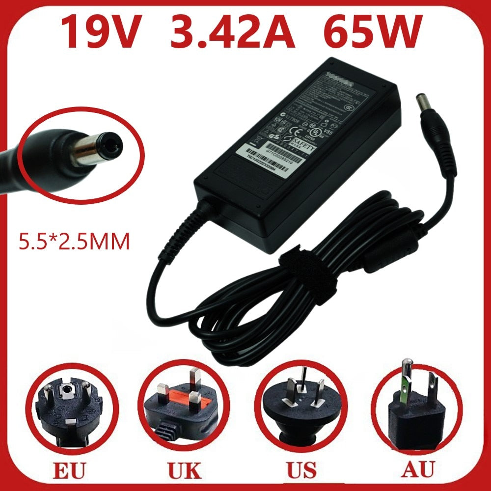 Charger For Toshiba 19V 3.42A 5.5*2.5mm AC Laptop Adapter Suitable For Lenovo/Asus/BenQ/Acer/Asus Notebook Power Supply - NATASHAHS