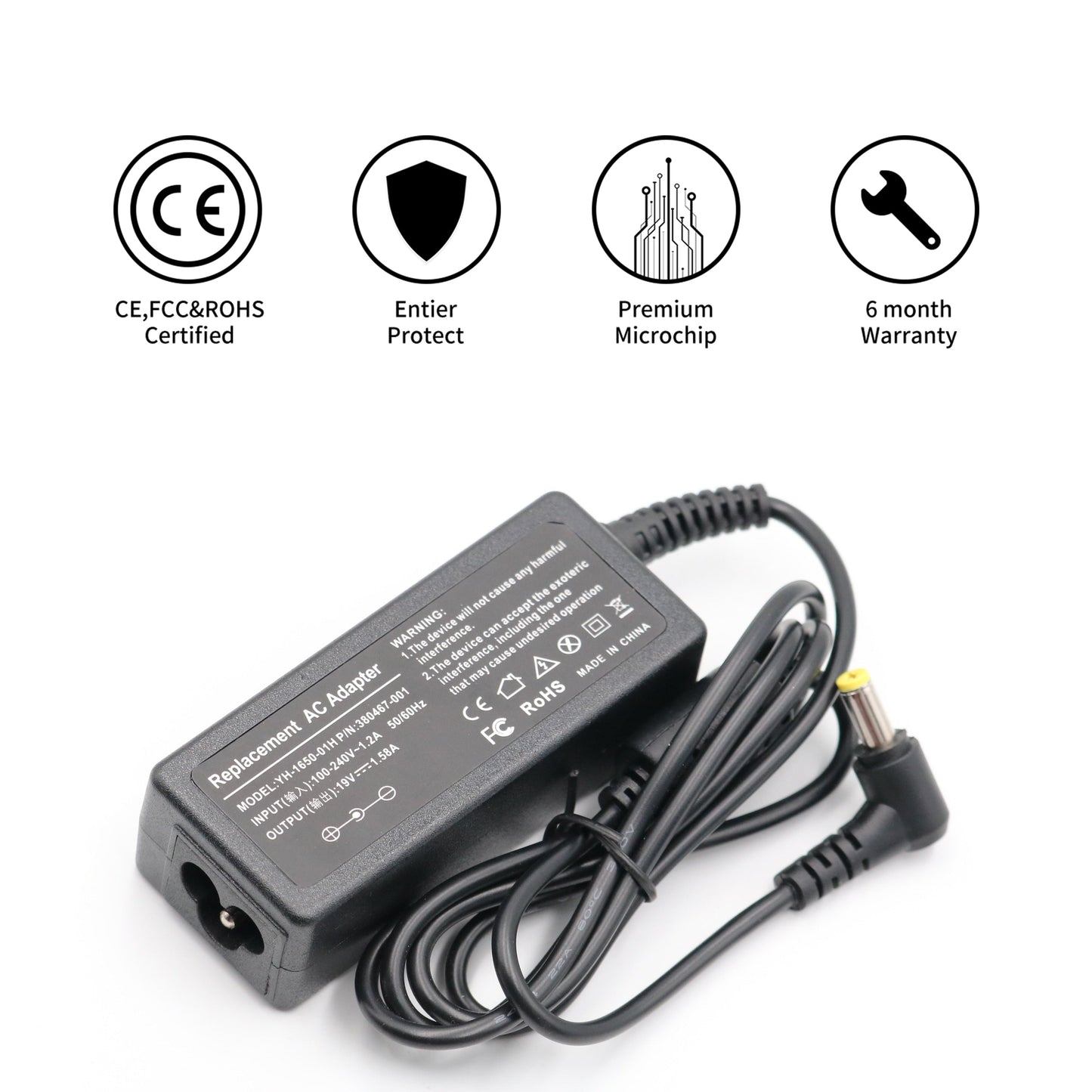 19V 1.58A Battery Charger for Acer Aspire One AOA 10.1" Mini Laptop PA-1300-04 ZG5 D150 D250 KAV10 KAV60 AC Adapter Power Supply - NATASHAHS