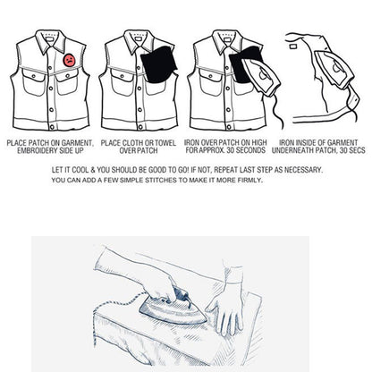 Biker Patch Iron-on Transfers for Clothing Thermoadhesive Patches on Clothes DIY Skull Stickers Motorcycle Applique Stripes Punk - NATASHAHS