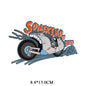 Biker Patch Iron-on Transfers for Clothing Thermoadhesive Patches on Clothes DIY Skull Stickers Motorcycle Applique Stripes Punk - NATASHAHS