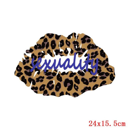 Multicolor Lips Patches For Clothes Heat Transfer Thermal Stickers DIY Washable T-Shirts Iron On Transfer Girls Lips Patch - NATASHAHS