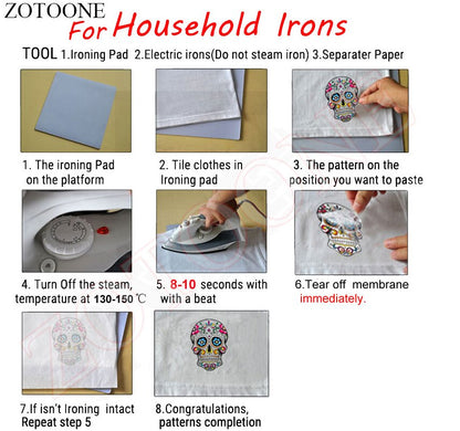 Cool  Motorcycle Iron on Heat Transfers Fashion Letter  Stripe on Clothes Iron Patch Summer Style Ironing Sticker - NATASHAHS