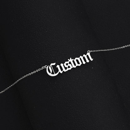 Personalized Stainless Steel Name Custom Necklaces For Women Men Gold Silver Chain Lover