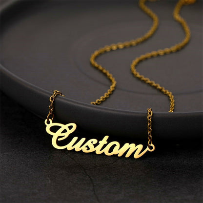 Personalized single Name Necklace with a underlined heart For Women Men Gold Silver Chain Lovers - NATASHAHS