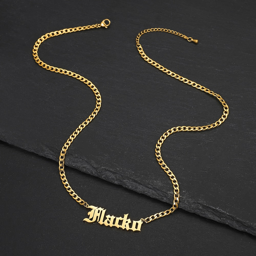 Personalized Two Names Necklace with a underlined heart For Women Men Gold Silver Chain Lovers - NATASHAHS
