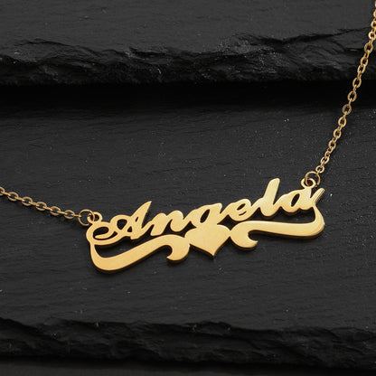 Personalized Name Necklace with a stethoscope For Women Men Gold Silver Chain Lovers - NATASHAHS