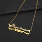 Personalized Two Names Necklace with a underlined heart For Women Men Gold Silver Chain Lovers - NATASHAHS