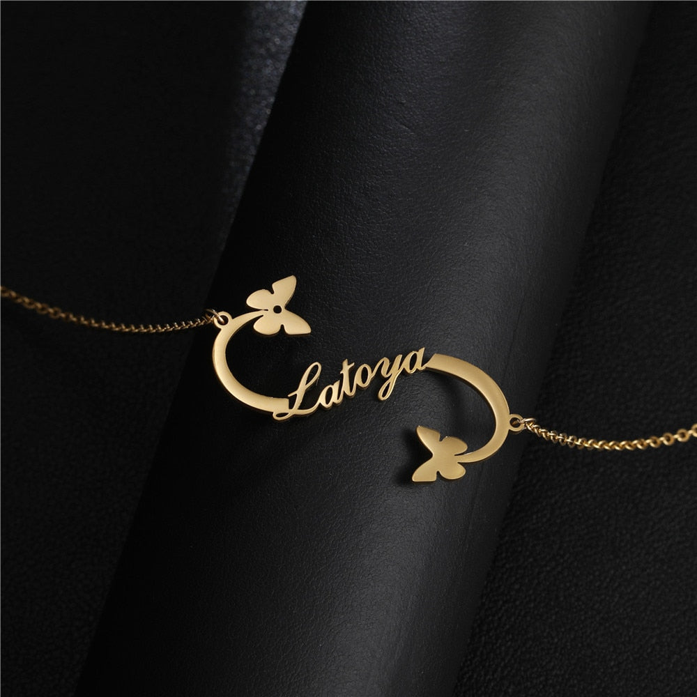 Personalized Name Necklace with a stethoscope For Women Men Gold Silver Chain Lovers - NATASHAHS