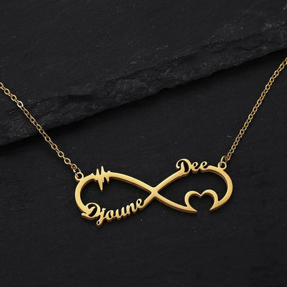 Personalized Name Necklace with a stethoscope For Women Men Gold Silver Chain Lovers - NATASHAHS