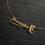 Personalized Name Necklace in Italics font For Women Men Gold Silver Chain Lovers