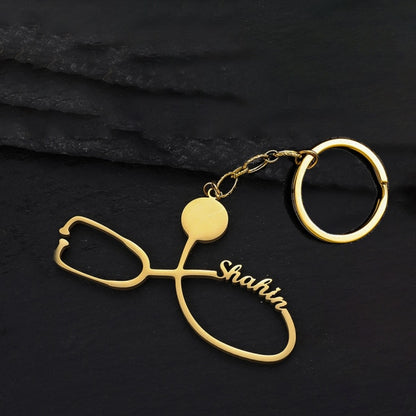 Customized Personalized Name Pendant Keychain Custom Lovers Name Text Key Chain Stainless Steel Jewelry for Women Men Keyring - NATASHAHS