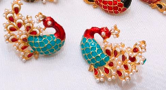 Peacock earrings only - NATASHAHS
