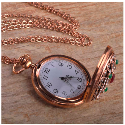 Turkish Quartz Pocket Watch Necklace - NATASHAHS